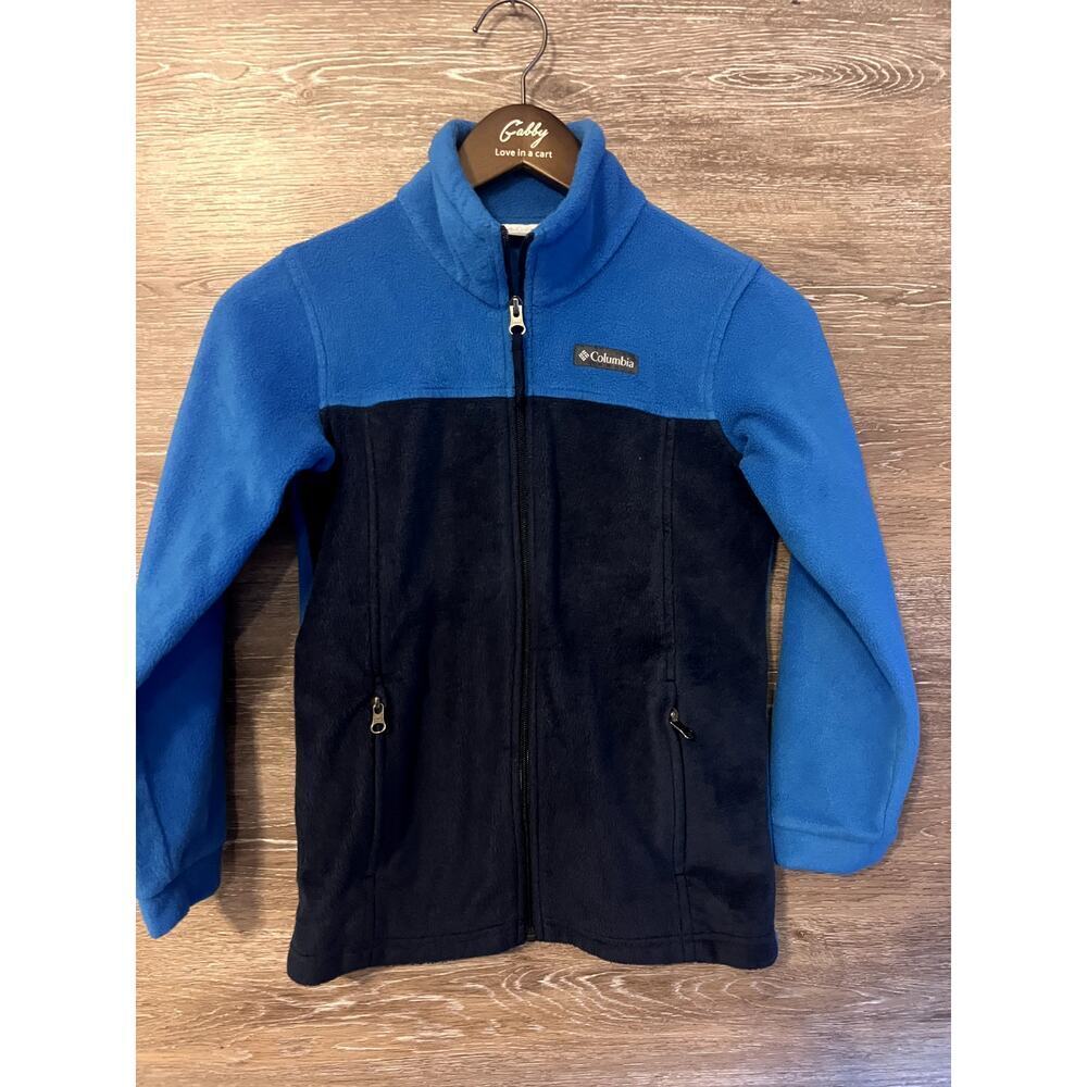 Columbia Fleece Jacket boy size M 8-10 yrs Blue full zipper Warm